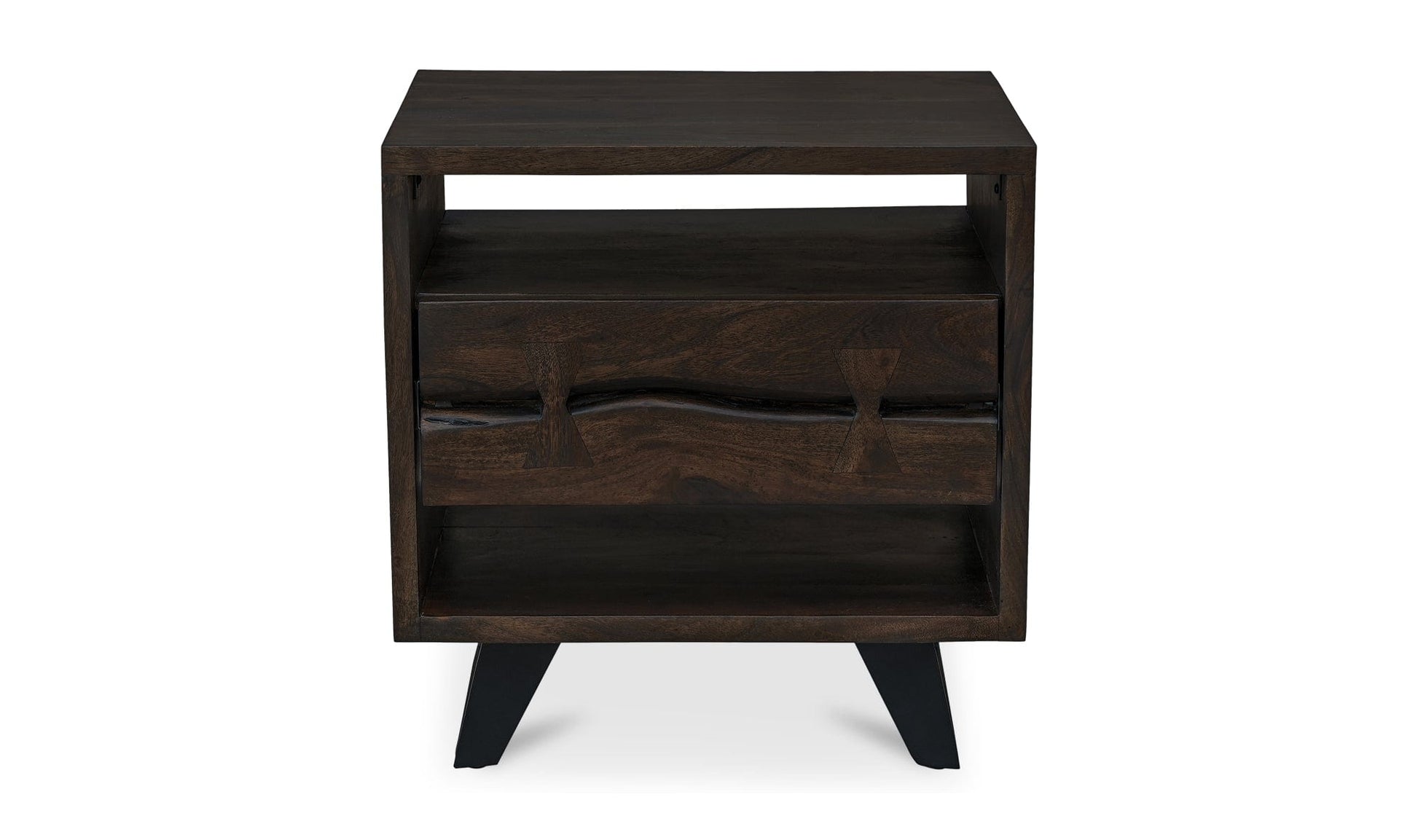 Moe's Home Collection Nightstands Madagascar Nightstand Dark Brown Madagascar Nightstand Dark Brown
