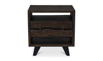 Moe's Home Collection Nightstands Madagascar Nightstand Dark Brown Madagascar Nightstand Dark Brown