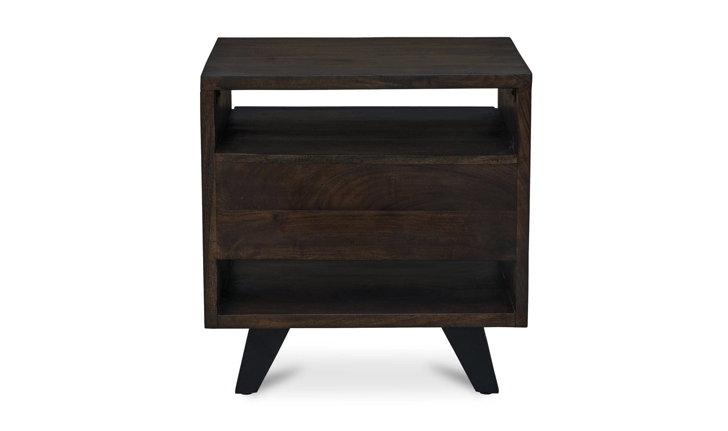 Moe's Home Collection Nightstands Madagascar Nightstand Dark Brown Madagascar Nightstand Dark Brown