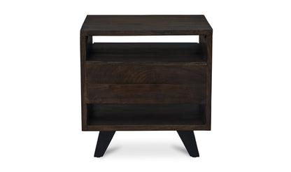 Moe's Home Collection Nightstands Madagascar Nightstand Dark Brown Madagascar Nightstand Dark Brown