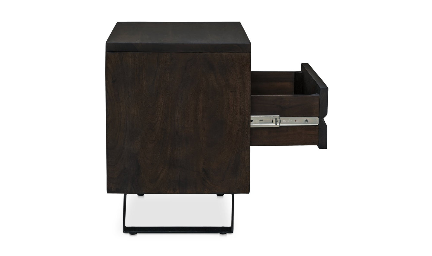Moe's Home Collection Nightstands Madagascar Nightstand Dark Brown Madagascar Nightstand Dark Brown
