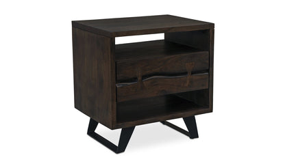 Moe's Home Collection Nightstands Madagascar Nightstand Dark Brown Madagascar Nightstand Dark Brown