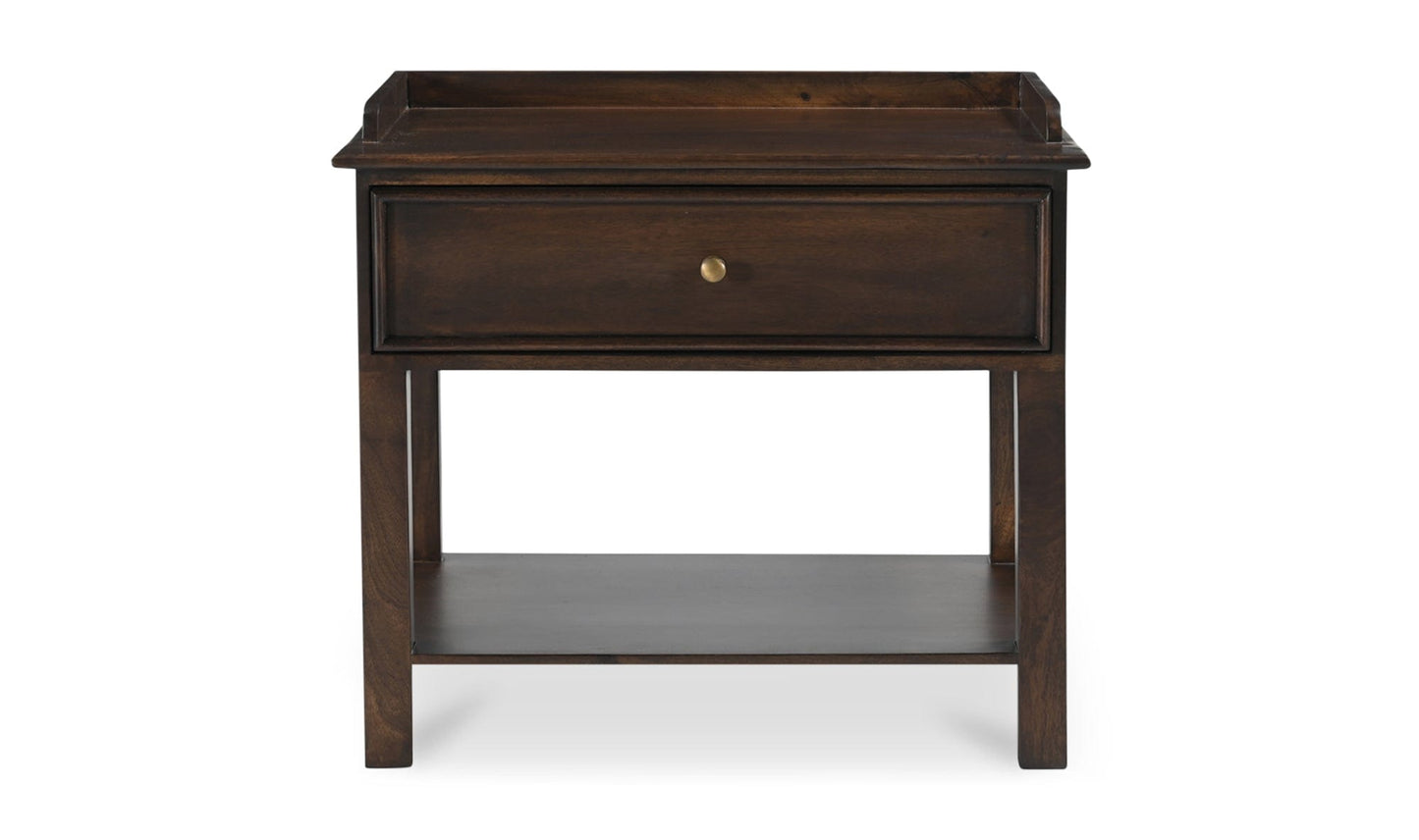 Moe's Home Collection Nightstands Maeve Nightstand Dark Brown Maeve Nightstand Dark Brown