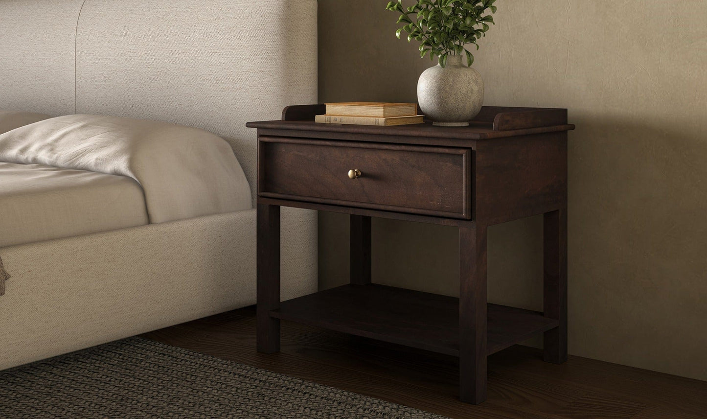 Moe's Home Collection Nightstands Maeve Nightstand Dark Brown Maeve Nightstand Dark Brown