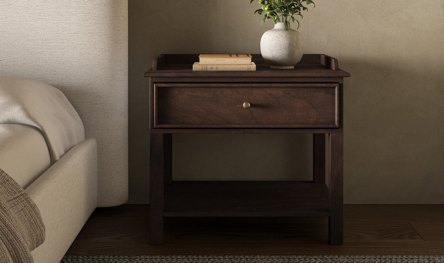 Moe's Home Collection Nightstands Maeve Nightstand Dark Brown Maeve Nightstand Dark Brown