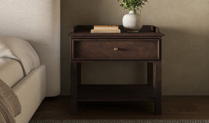 Moe's Home Collection Nightstands Maeve Nightstand Dark Brown Maeve Nightstand Dark Brown