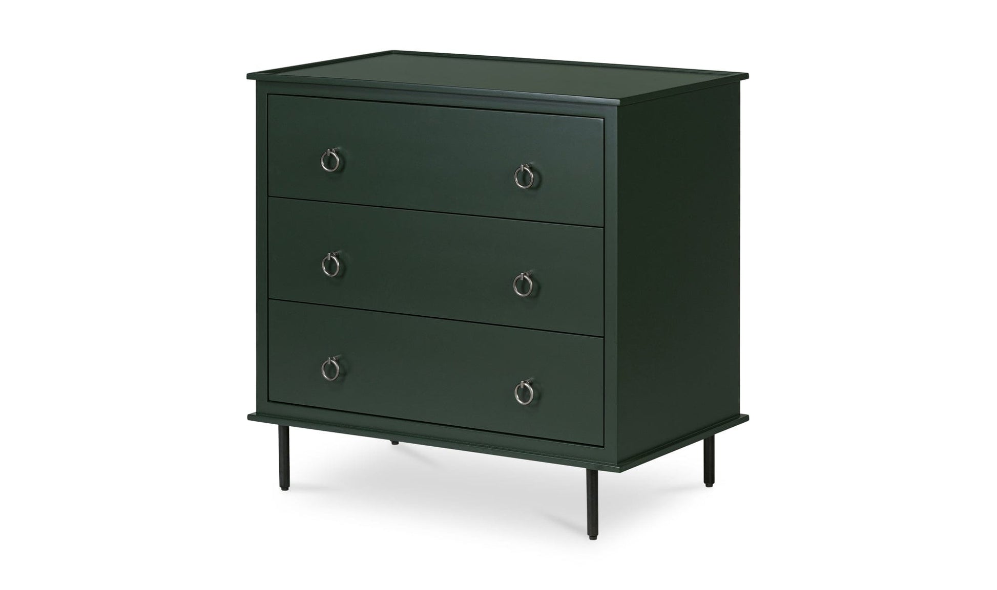 Reagan 3 Drawer Nightstand Deep Green | The Carpentry Shop Co. Reagan 3 Drawer Nightstand Deep Green | The Carpentry Shop Co.