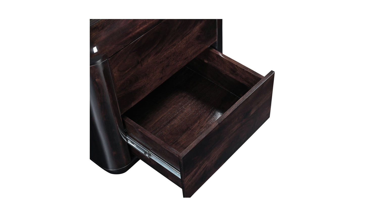 Moe's Home Collection Nightstands Rory Nightstand Dark Brown Rory Nightstand Dark Brown