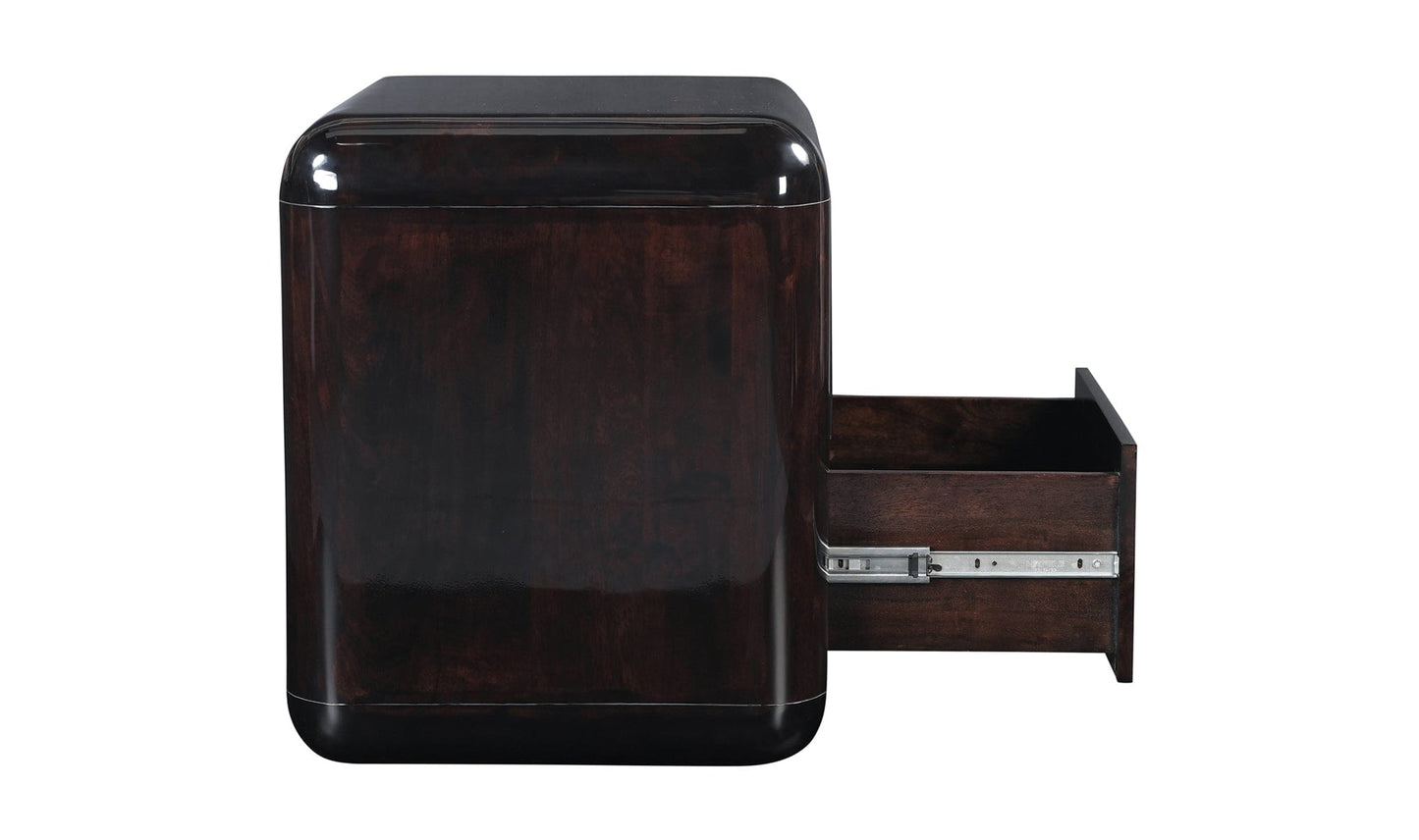 Moe's Home Collection Nightstands Rory Nightstand Dark Brown Rory Nightstand Dark Brown