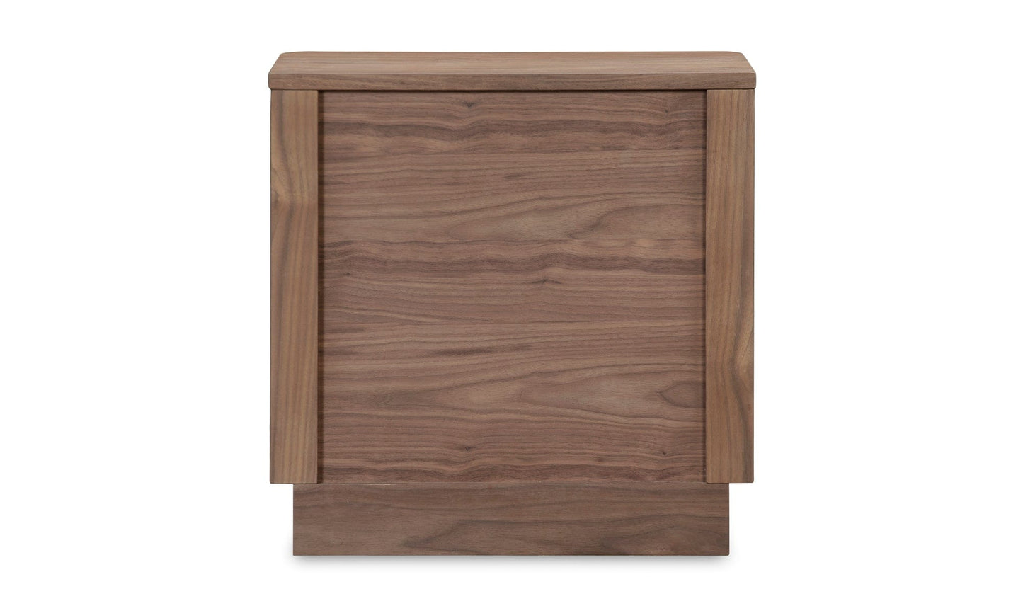 Moe's Home Collection Nightstands ROUND OFF TALL NIGHTSTAND WALNUT ROUND OFF TALL NIGHTSTAND WALNUT