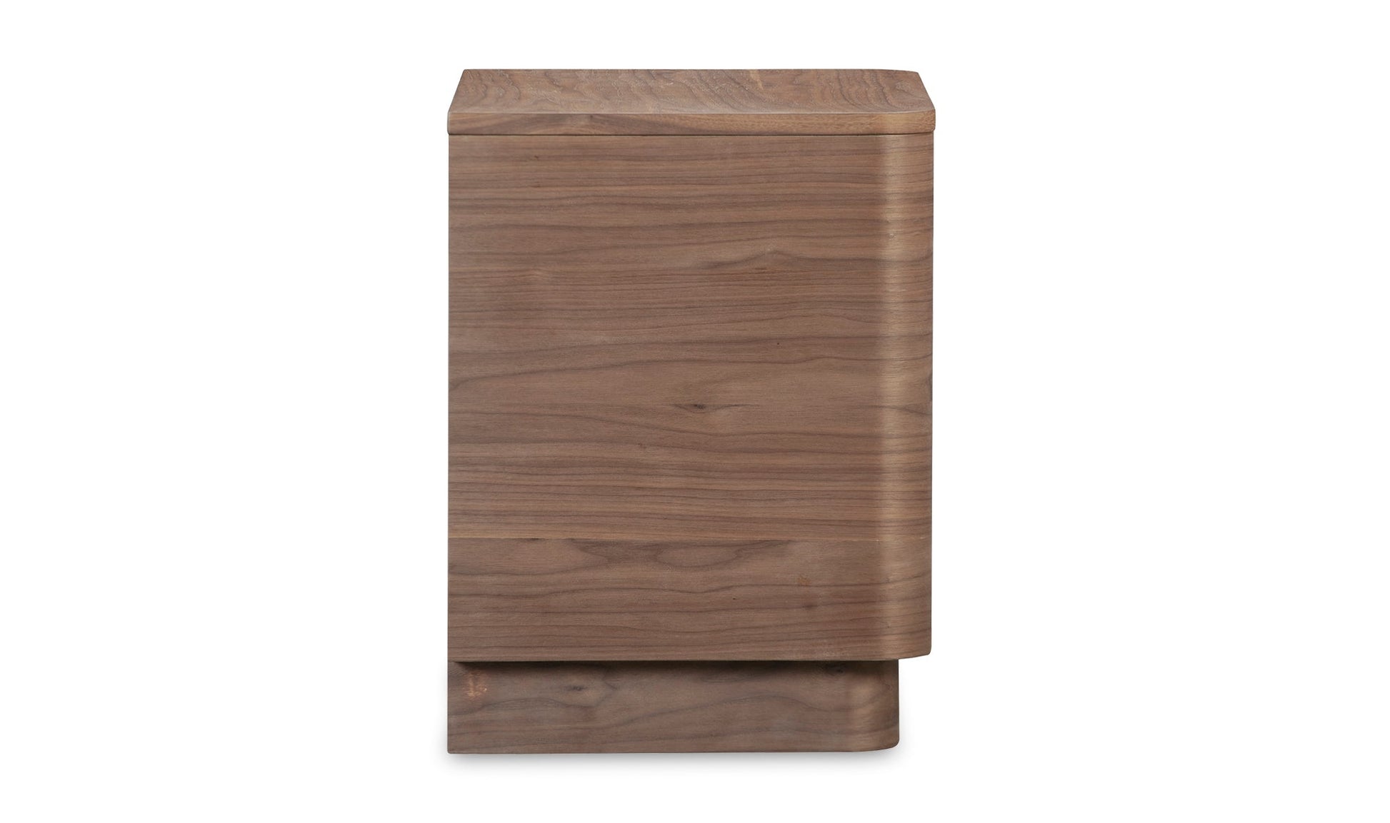 Moe's Home Collection Nightstands ROUND OFF TALL NIGHTSTAND WALNUT ROUND OFF TALL NIGHTSTAND WALNUT