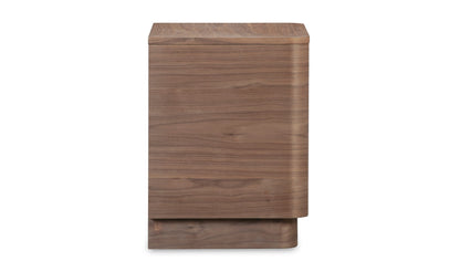 Moe's Home Collection Nightstands ROUND OFF TALL NIGHTSTAND WALNUT ROUND OFF TALL NIGHTSTAND WALNUT