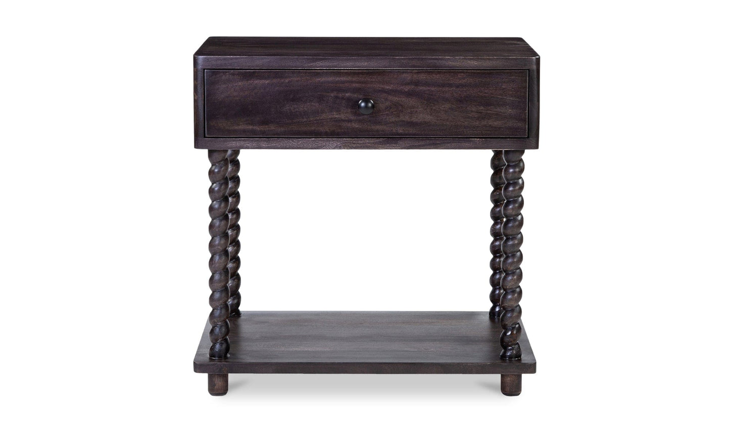 Moe's Home Collection Nightstands Tabitha Nightstand Dark Brown Tabitha Nightstand Dark Brown