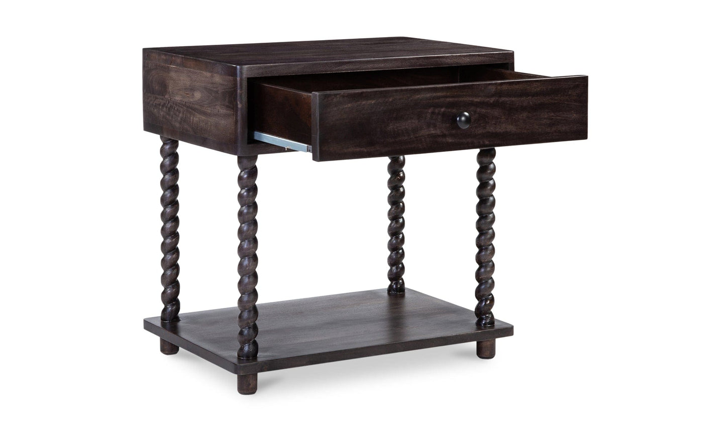 Moe's Home Collection Nightstands Tabitha Nightstand Dark Brown Tabitha Nightstand Dark Brown