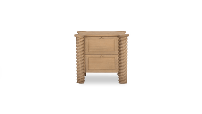 Moe's Home Collection Nightstands Treccia 2 Drawer Nightstand Oak Treccia 2 Drawer Nightstand Oak