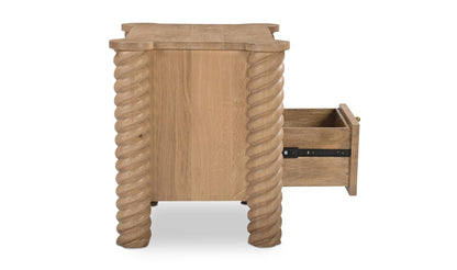 Moe's Home Collection Nightstands Treccia 2 Drawer Nightstand Oak Treccia 2 Drawer Nightstand Oak