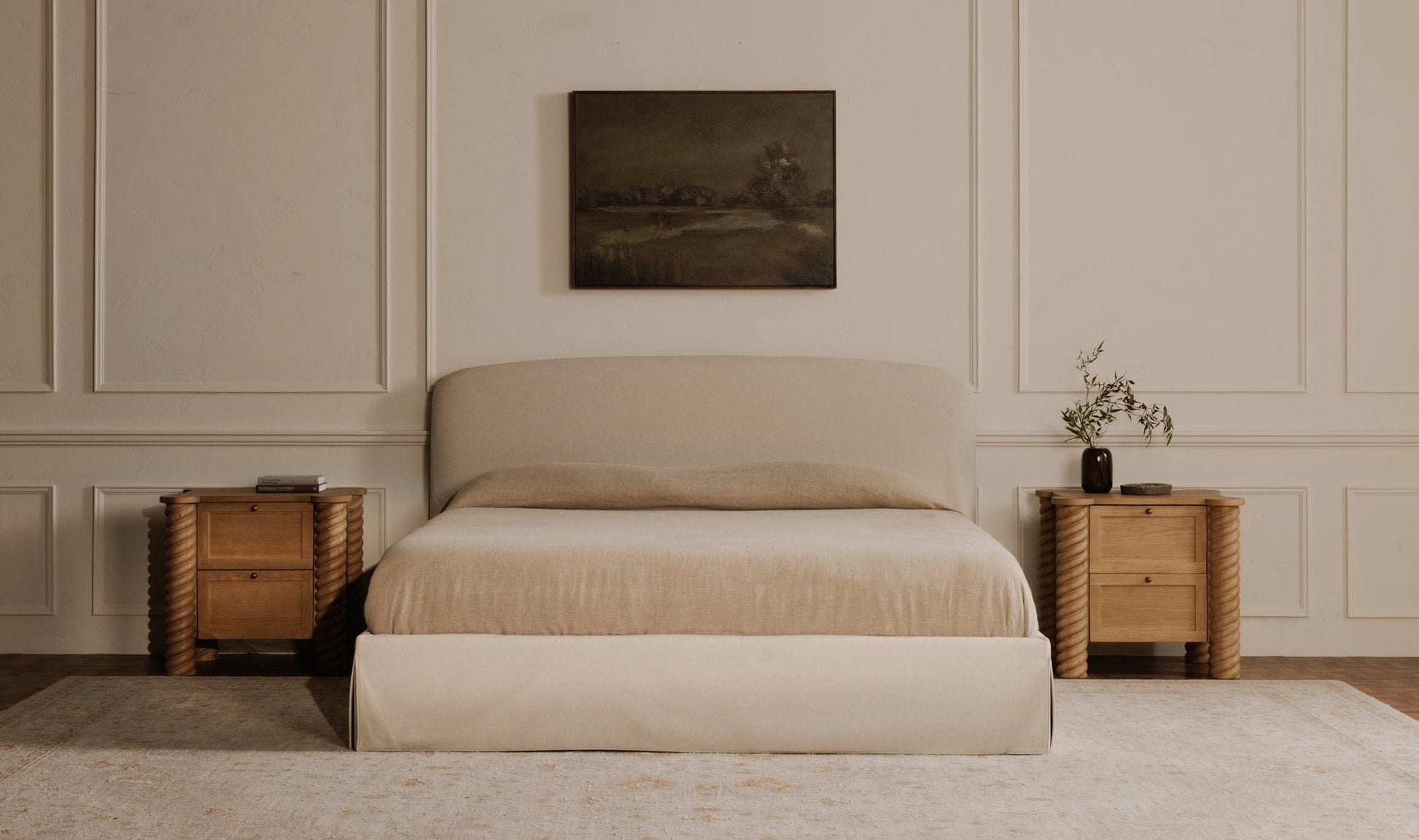 Moe's Home Collection Nightstands Treccia 2 Drawer Nightstand Oak Treccia 2 Drawer Nightstand Oak