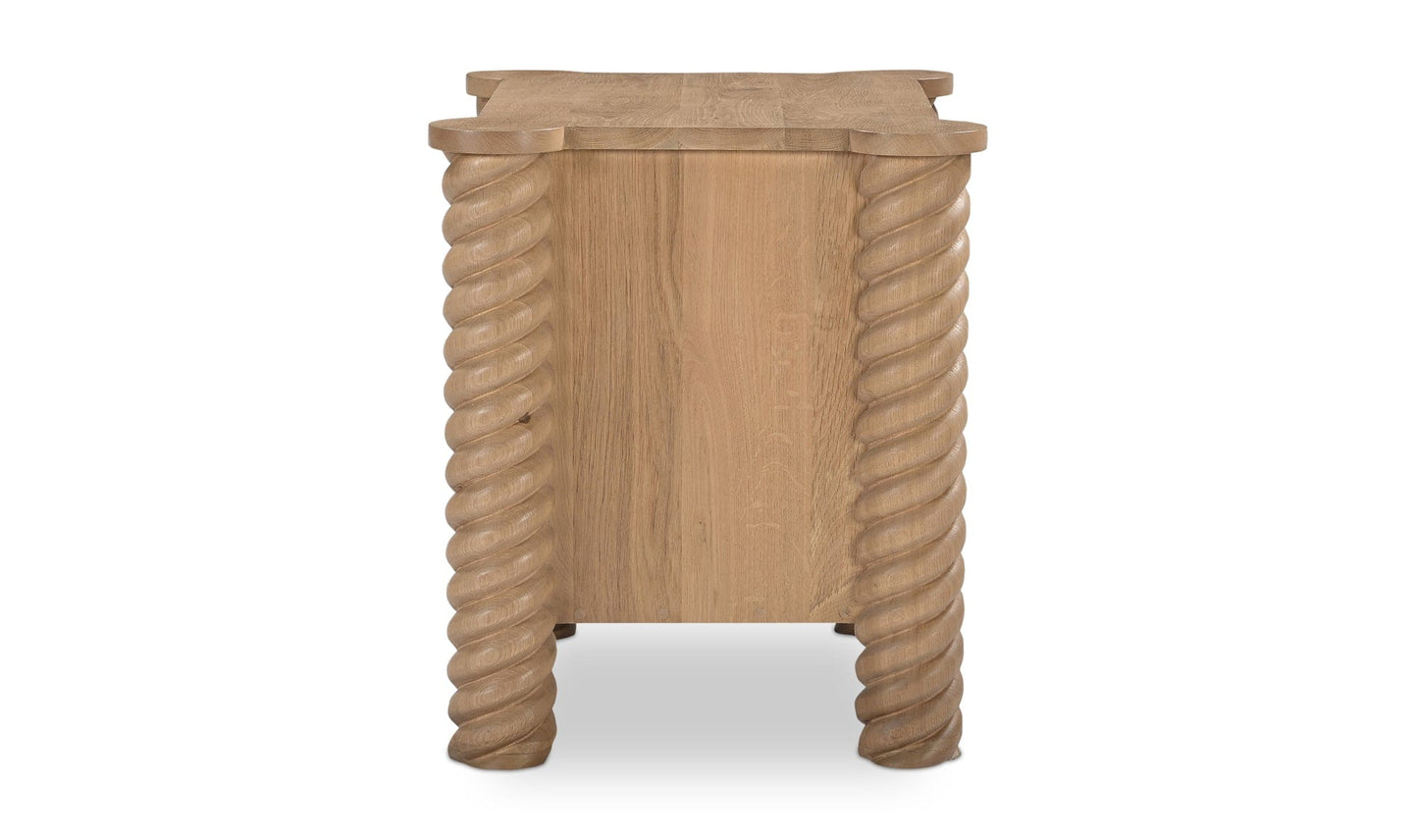 Moe's Home Collection Nightstands Treccia 2 Drawer Nightstand Oak Treccia 2 Drawer Nightstand Oak