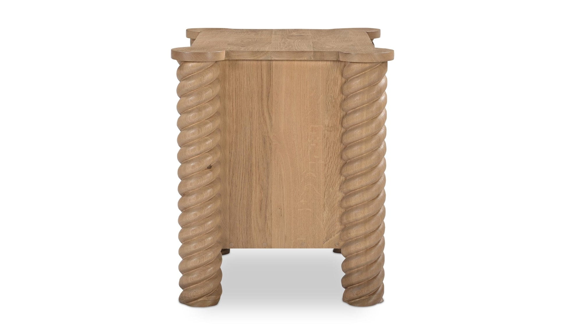 Moe's Home Collection Nightstands Treccia 2 Drawer Nightstand Oak Treccia 2 Drawer Nightstand Oak