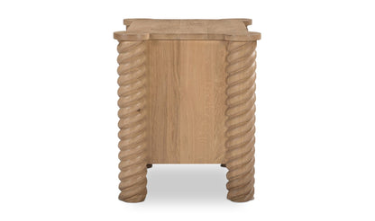 Moe's Home Collection Nightstands Treccia 2 Drawer Nightstand Oak Treccia 2 Drawer Nightstand Oak