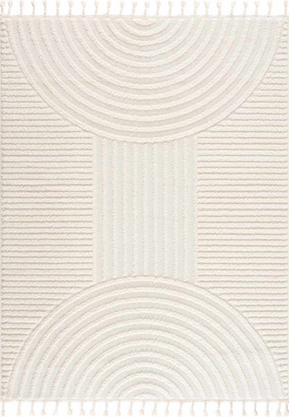 Guiling 3D Rainbow Area Rug with Tassels