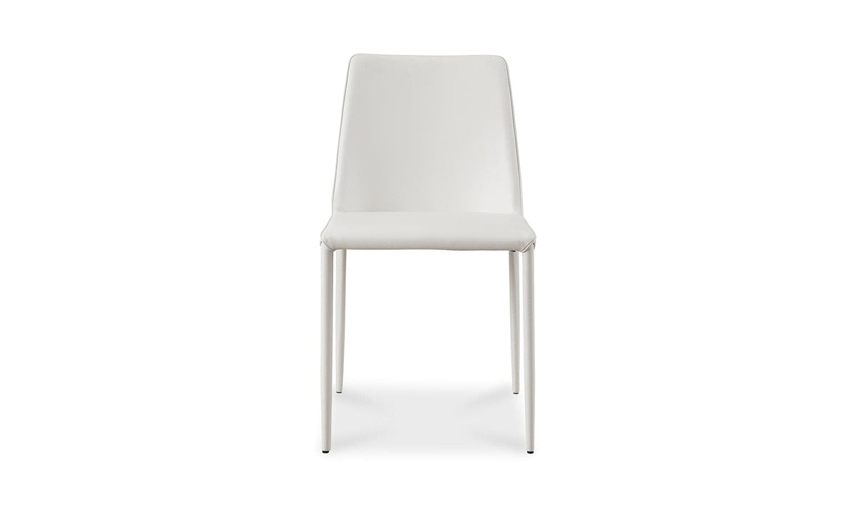 Moe's Home Collection Nora Dining Chair White Vegan Leather - Set Of Two Nora Dining Chair White Vegan Leather - Set Of Two