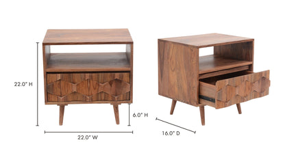The Carpentry Shop Co. O2 Nightstand Brown O2 Nightstand Brown