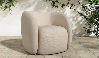 Rae Outdoor Accent Chair Beige Check