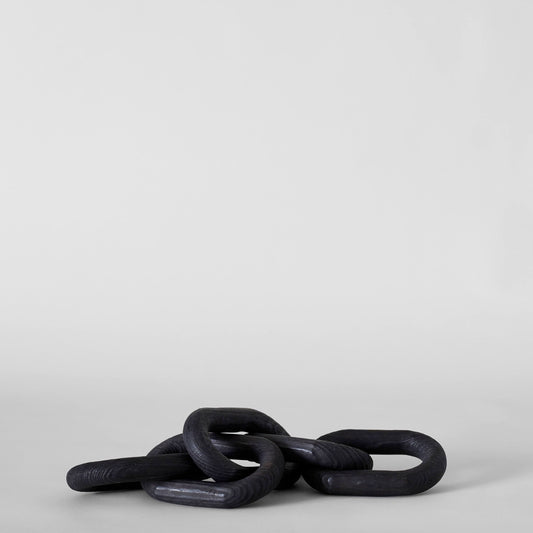Bloomist Objets One Size Charcoal Wood Chain, Small Link