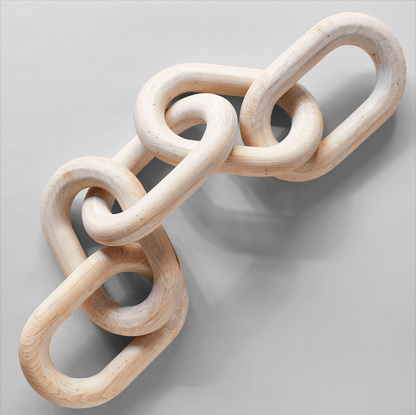 Bloomist Objets 5-link Pale Wood Chain, Large Link