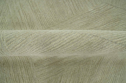 Olive and Ivory Modern Geometrical Stripes Textured Hand Tufted Multi size rug.