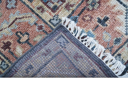 Oliver Traditional Turkish Design Rust And Charcoal Hand Knotted Wool Rug.