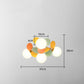 Residence Supply 4 Head - Colorful - 18" x 11" / 47cm x 28cm / Warm White 3000K Opal Chandelier