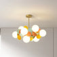 Residence Supply 8 Heads - Colorful - 23.6" x 10.4" / 60cm x 26.5cm / Warm White 3000K Opal Chandelier