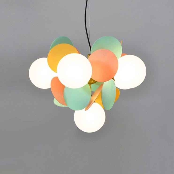 Residence Supply 6 Heads - Colorful - 13.8" x 19.7" / 35cm x 50cm / Warm White 3000K Opal Chandelier
