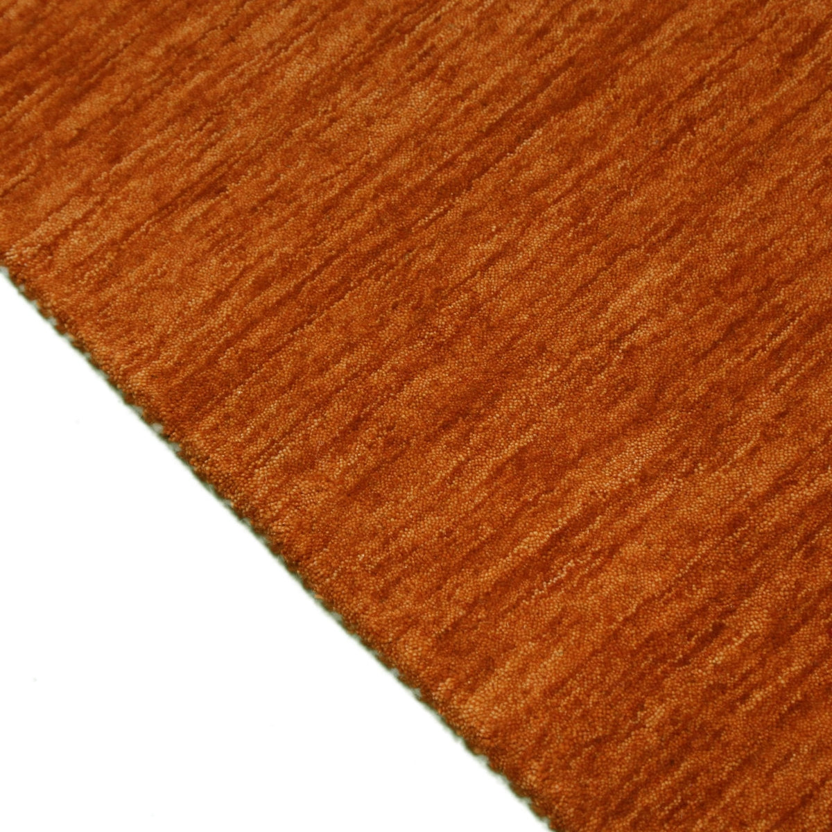 Orange Center Pattern Hand Loomed Wool Area Rug.