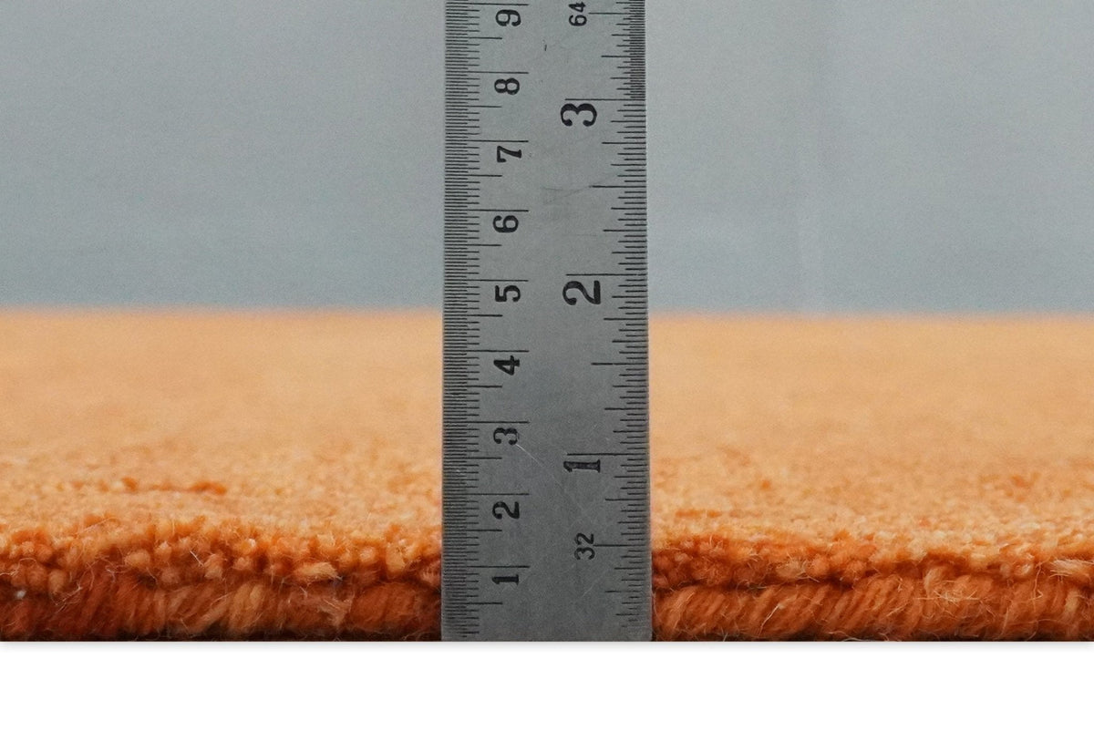 Custom Made orange Solid Woolen Hand Tufted contemporary area Rug.