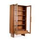 Moe's ORSON TALL CABINET Organic Bookshelf Slab with Glass Shelves