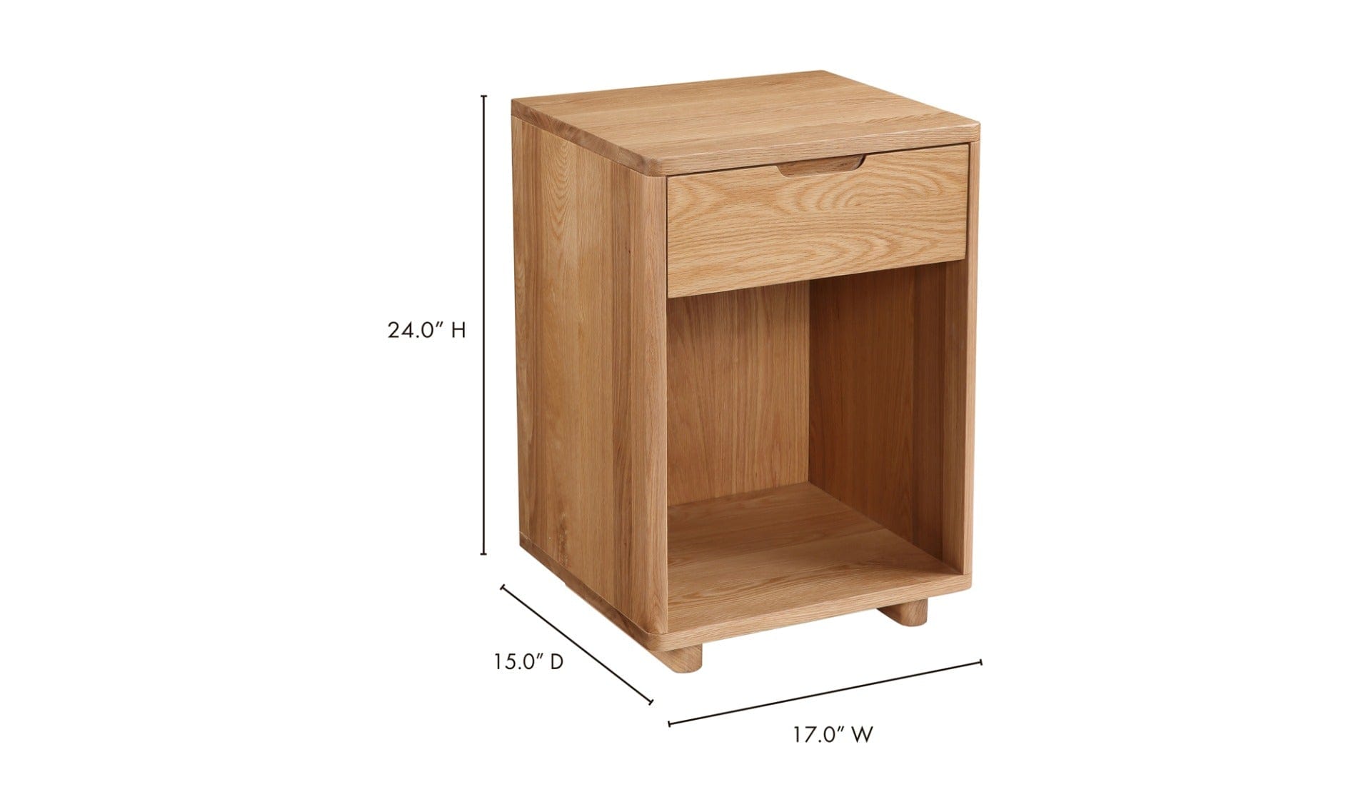 Moe's Home Collection OSAMU OAK NIGHTSTAND OSAMU OAK NIGHTSTAND