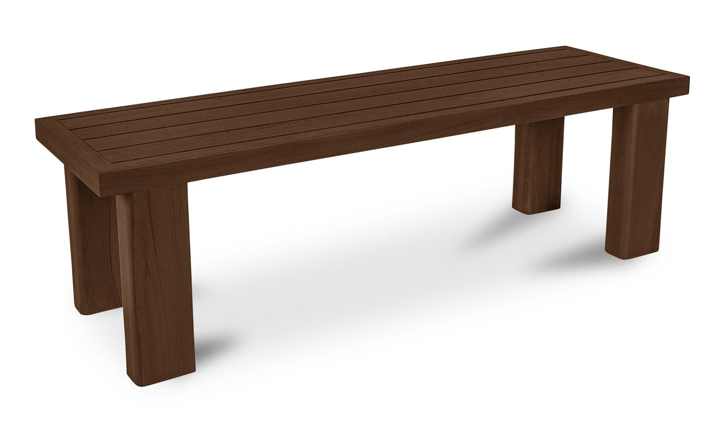 Moe's Home Collection Outdoor Bench Marina Outdoor Dining Bench Brown Marina Outdoor Dining Bench Brown