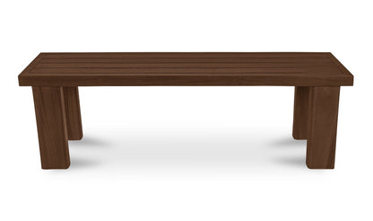 Moe's Home Collection Outdoor Bench Marina Outdoor Dining Bench Brown Marina Outdoor Dining Bench Brown