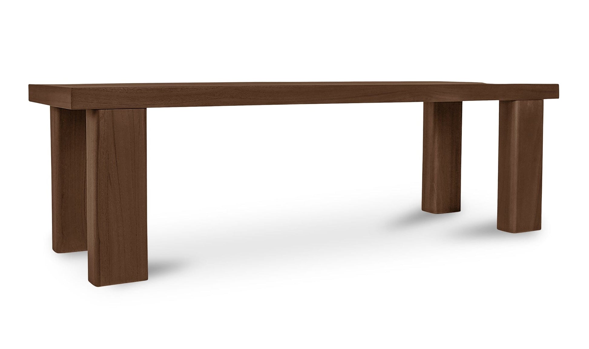 Moe's Home Collection Outdoor Bench Marina Outdoor Dining Bench Brown Marina Outdoor Dining Bench Brown