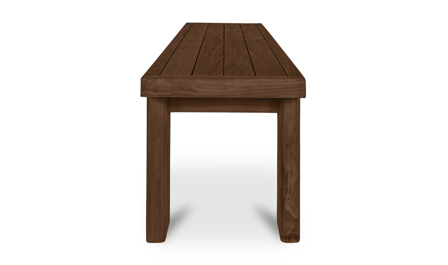 Moe's Home Collection Outdoor Bench Marina Outdoor Dining Bench Brown Marina Outdoor Dining Bench Brown