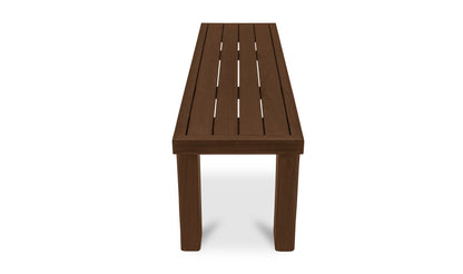 Moe's Home Collection Outdoor Bench Marina Outdoor Dining Bench Brown Marina Outdoor Dining Bench Brown