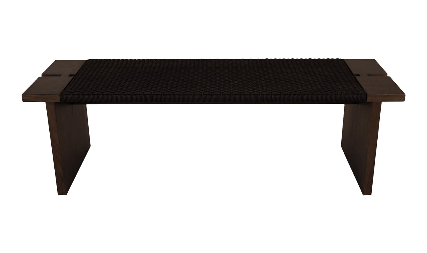 Moe's Home Collection Outdoor Bench Merritt Outdoor Bench Dark Brown Merritt Outdoor Bench Dark Brown