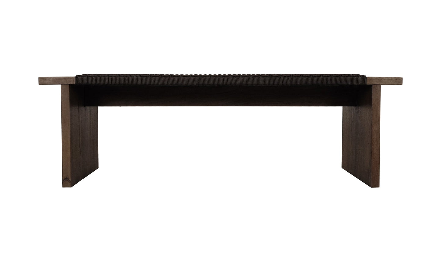 Moe's Home Collection Outdoor Bench Merritt Outdoor Bench Dark Brown Merritt Outdoor Bench Dark Brown