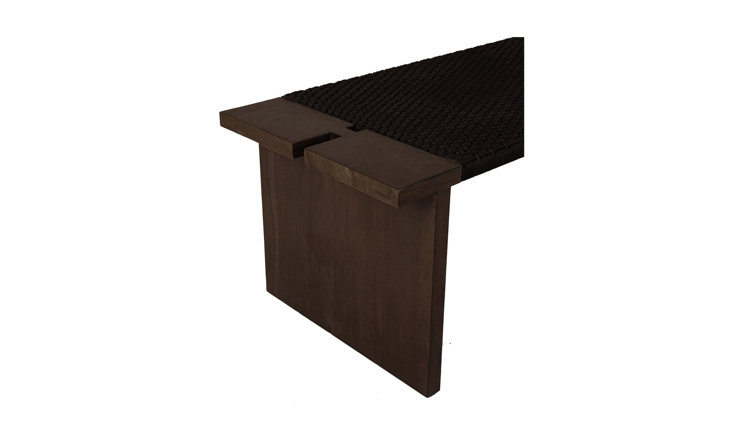 Moe's Home Collection Outdoor Bench Merritt Outdoor Bench Dark Brown Merritt Outdoor Bench Dark Brown