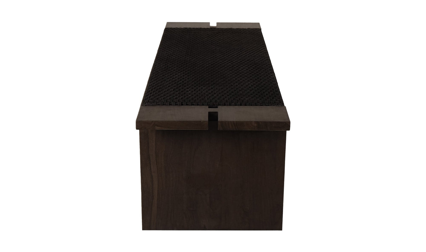 Moe's Home Collection Outdoor Bench Merritt Outdoor Bench Dark Brown Merritt Outdoor Bench Dark Brown