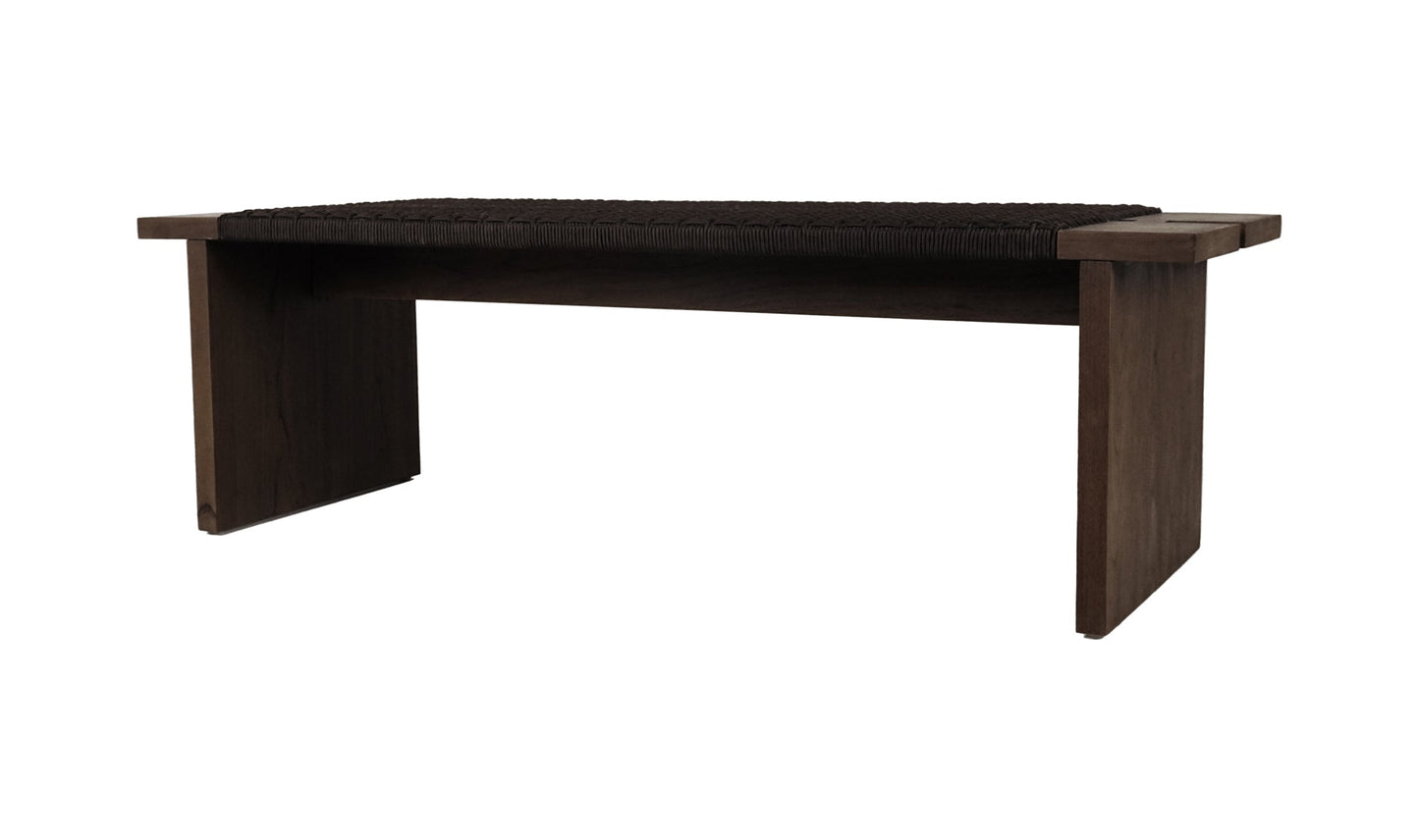 Moe's Home Collection Outdoor Bench Merritt Outdoor Bench Dark Brown Merritt Outdoor Bench Dark Brown