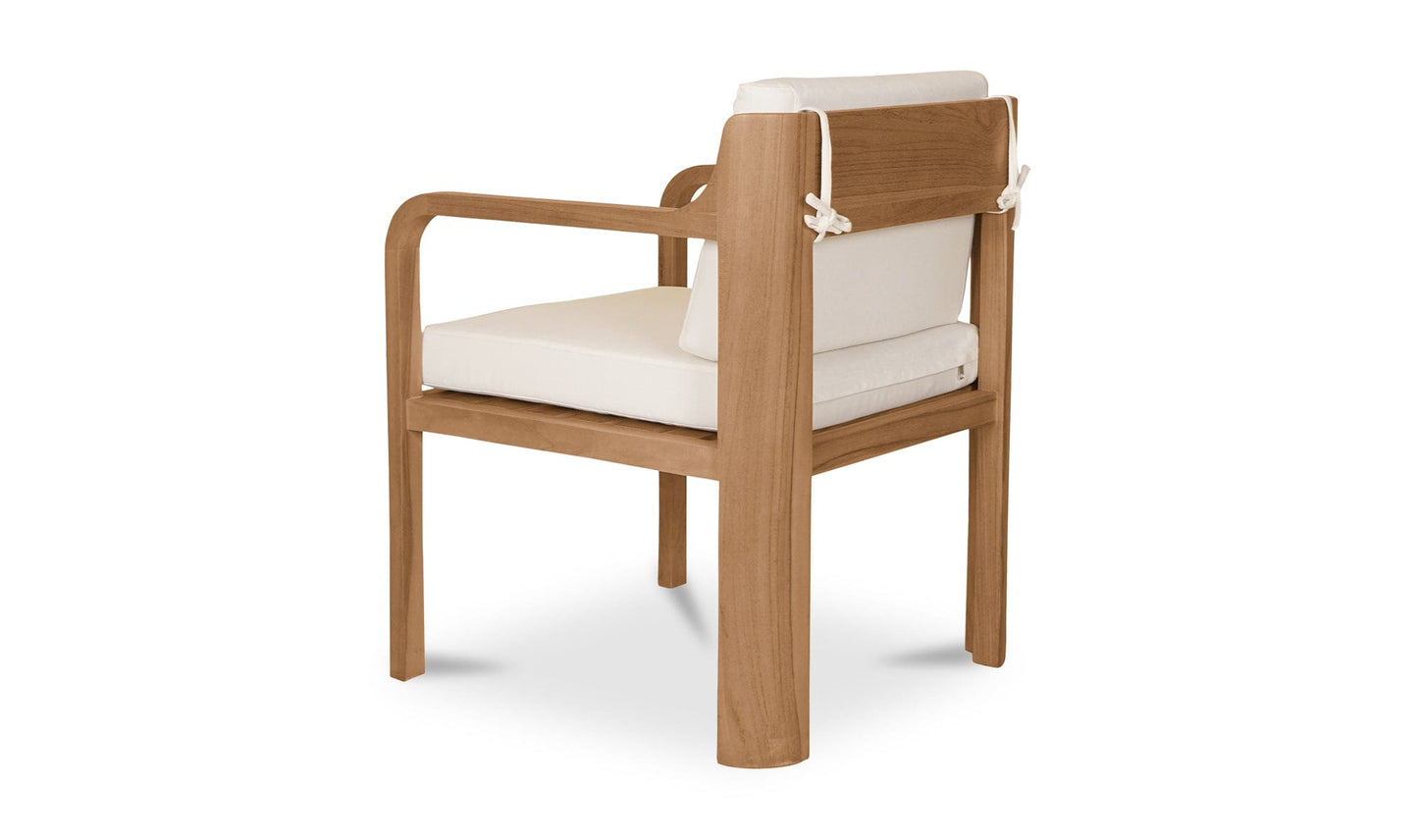 Moe's Home Collection Outdoor Dining Chair Nellie Outdoor Dining Chair White Nellie Outdoor Dining Chair White